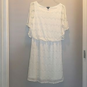 Blooming Rose White Lace Dress